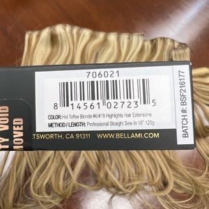 Bellami 16” 120g Sew-in Welf Human Hair Extensions.